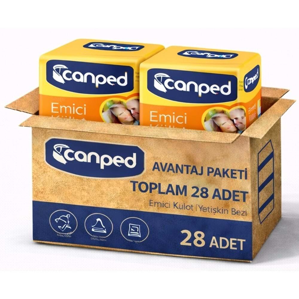 Canped Emici Külot Pants Hasta Yetişkin Bezi L - Büyük - Large Ekonomik Pk 28 Adet (2PK*14)