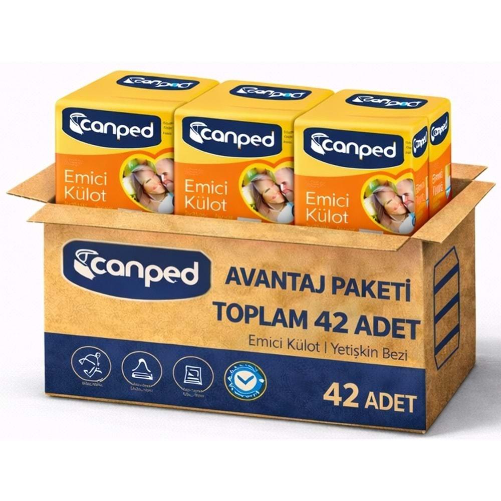Canped Emici Külot Pants Hasta Yetişkin Bezi L - Büyük - Large Ekonomik Pk 42 Adet (3PK*14)