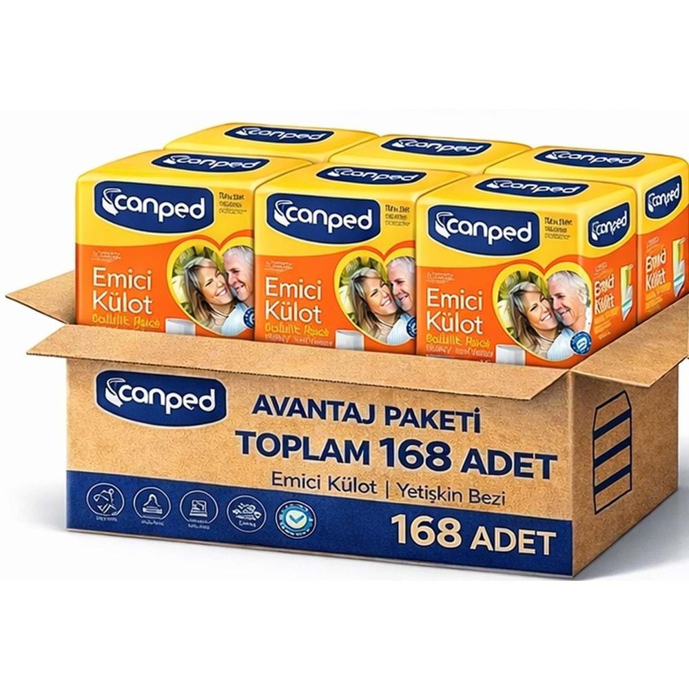 Canped Emici Külot Pants Hasta Yetişkin Bezi L - Büyük - Large Ekonomik Pk 168 Adet (12PK*14)