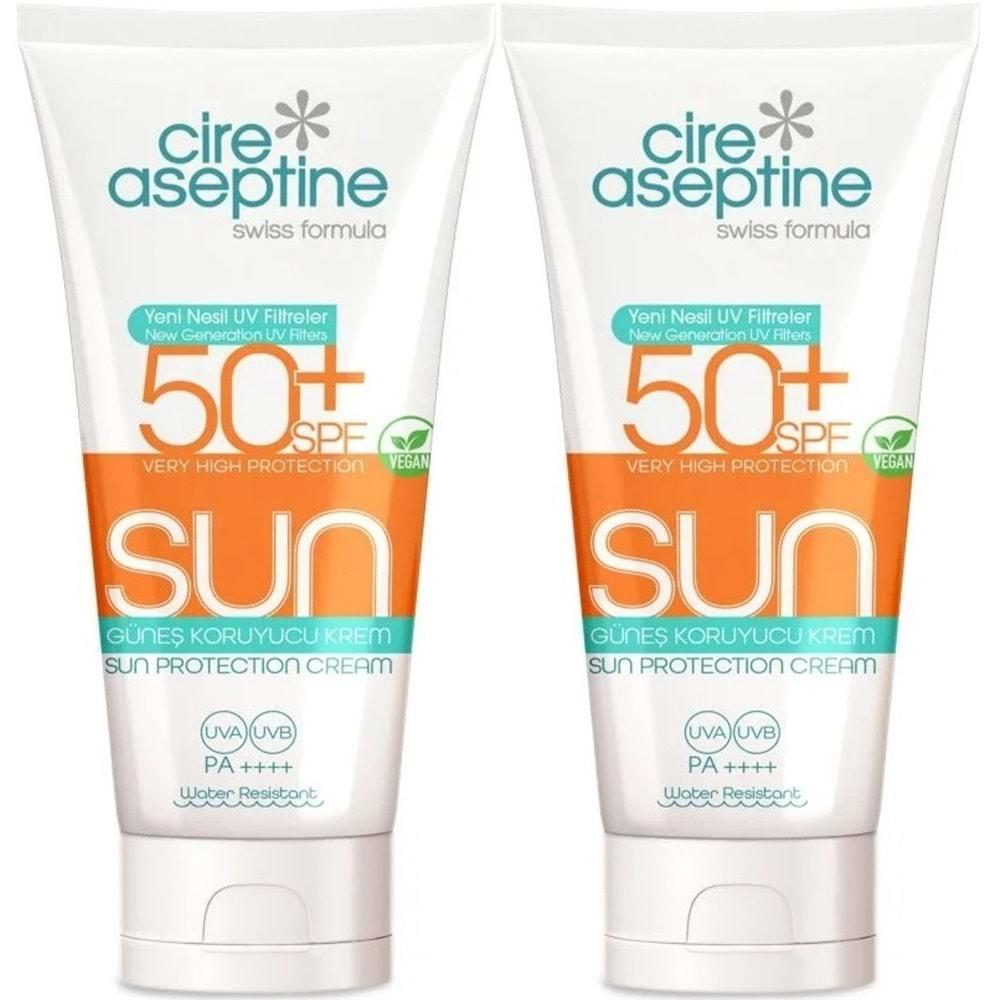 Cire Aseptine Sun Güneş Koruyucu Kremi 50+ SPF 150 ML (2 Li Set)