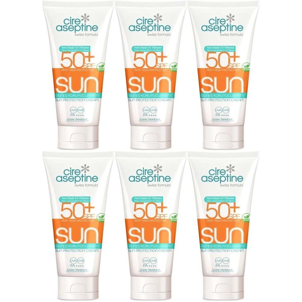 Cire Aseptine Sun Güneş Koruyucu Kremi 50+ SPF 150 ML (6 Lı Set)