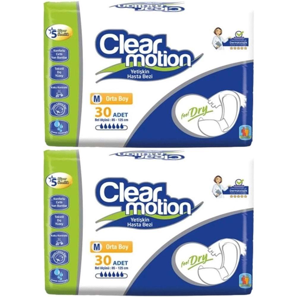 Clearmotion Yetişkin Hasta Bezi Bel Bantlı M - Orta - Medium 60 Adet (2PK*30)