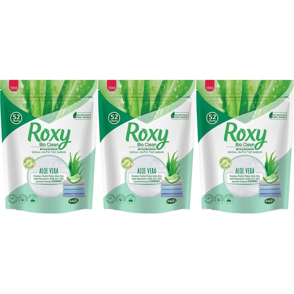 Dalan Roxy Bio Clean Matik Sabun Tozu 1.6Kg Aloe Vera (3 Lü Set) (156 Yıkama)