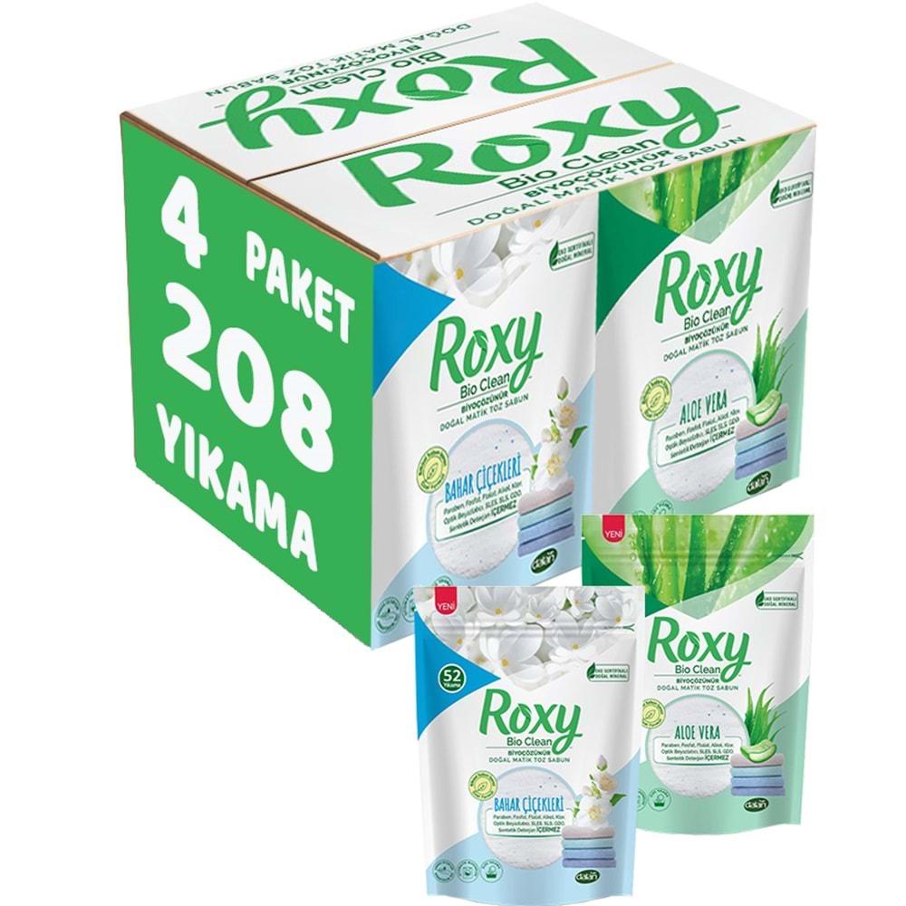 Dalan Roxy Bio Clean Sabun Tozu Karma Set 3.2+3.2Kg:6.4KG Bahar Çiçekleri+Aloe Vera (208 Yıkama)