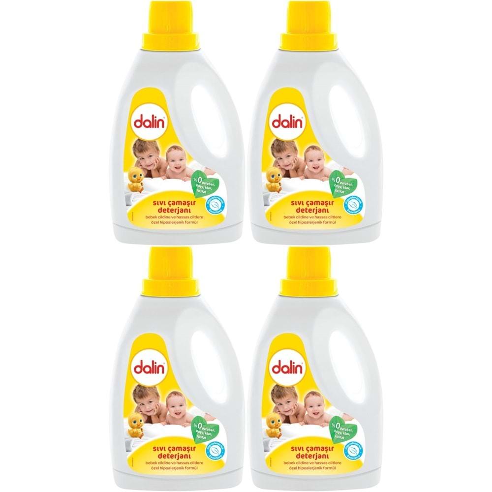 Dalin Çamaşır Deterjanı 1.5LT Klasik (Hassas ve Hipoalerjenik Formül) (4 Lü Set)