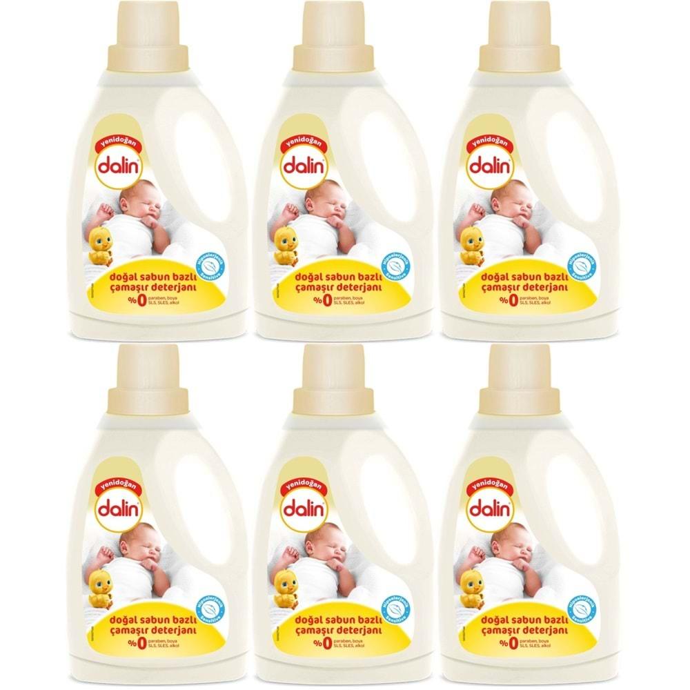 Dalin Çamaşır Deterjanı 1500ML Sensitive Sabun Kokulu (6 Lı Set)