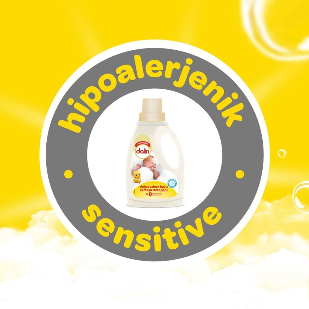 Dalin Çamaşır Deterjanı 1500ML Sensitive Sabun Kokulu (12 Li Set)