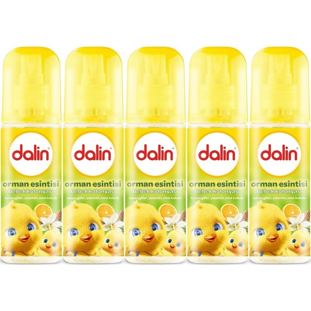 Dalin Bebek Kolonyası 150ML Orman Esintisi (Turunçgiller-Yasemin-Misk Kokulu) (5 Li Set)