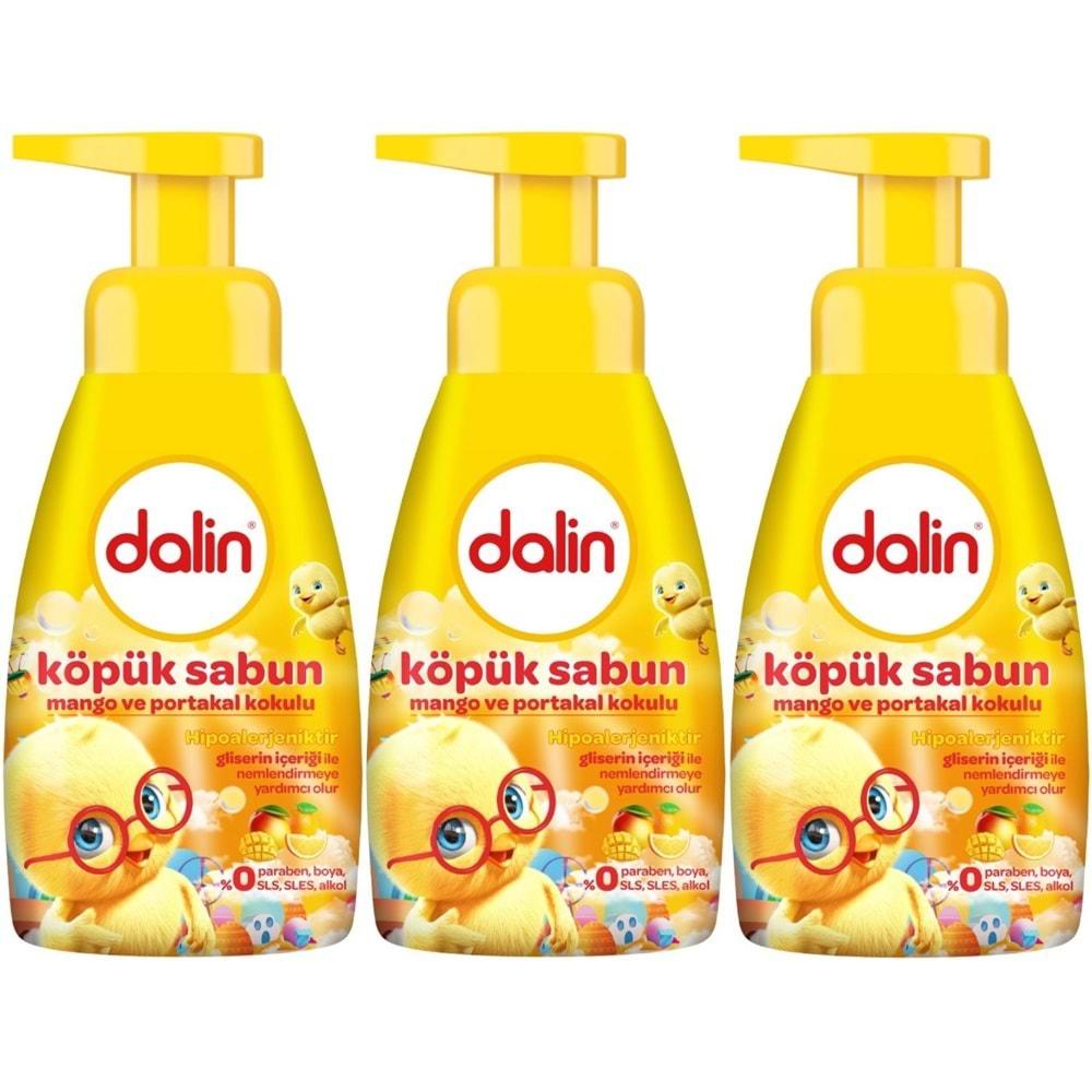 Dalin Köpük Sabun 200ML Mango ve Portakal Kokulu Çoçuklarınız İçin (3 Lü Set)