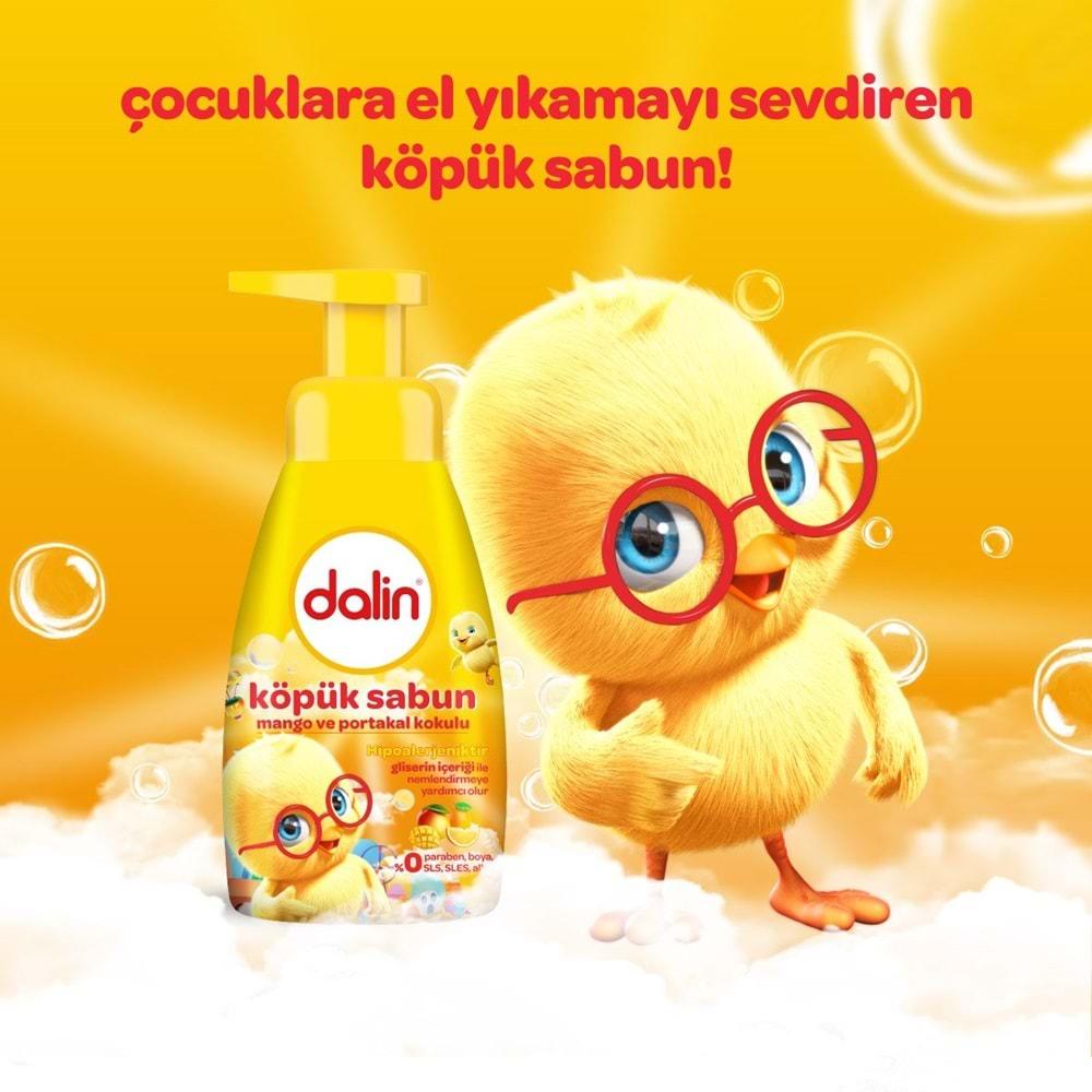 Dalin Köpük Sabun 200ML Mango ve Portakal Kokulu Çoçuklarınız İçin (4 Lü Set)