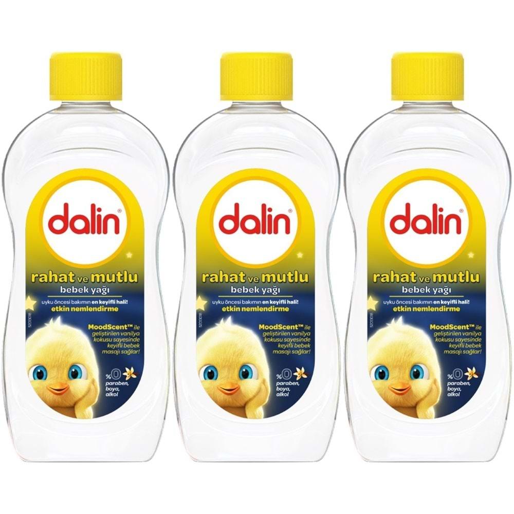 Dalin Bebek Yağı 300ML Rahat ve Mutlu Vanilya Kokulu Nemlendirici (3 Lü Set)