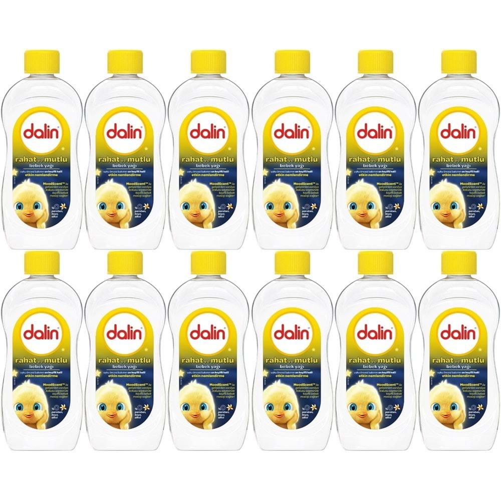 Dalin Bebek Yağı 300ML Rahat ve Mutlu Vanilya Kokulu Nemlendirici (12 Li Set)