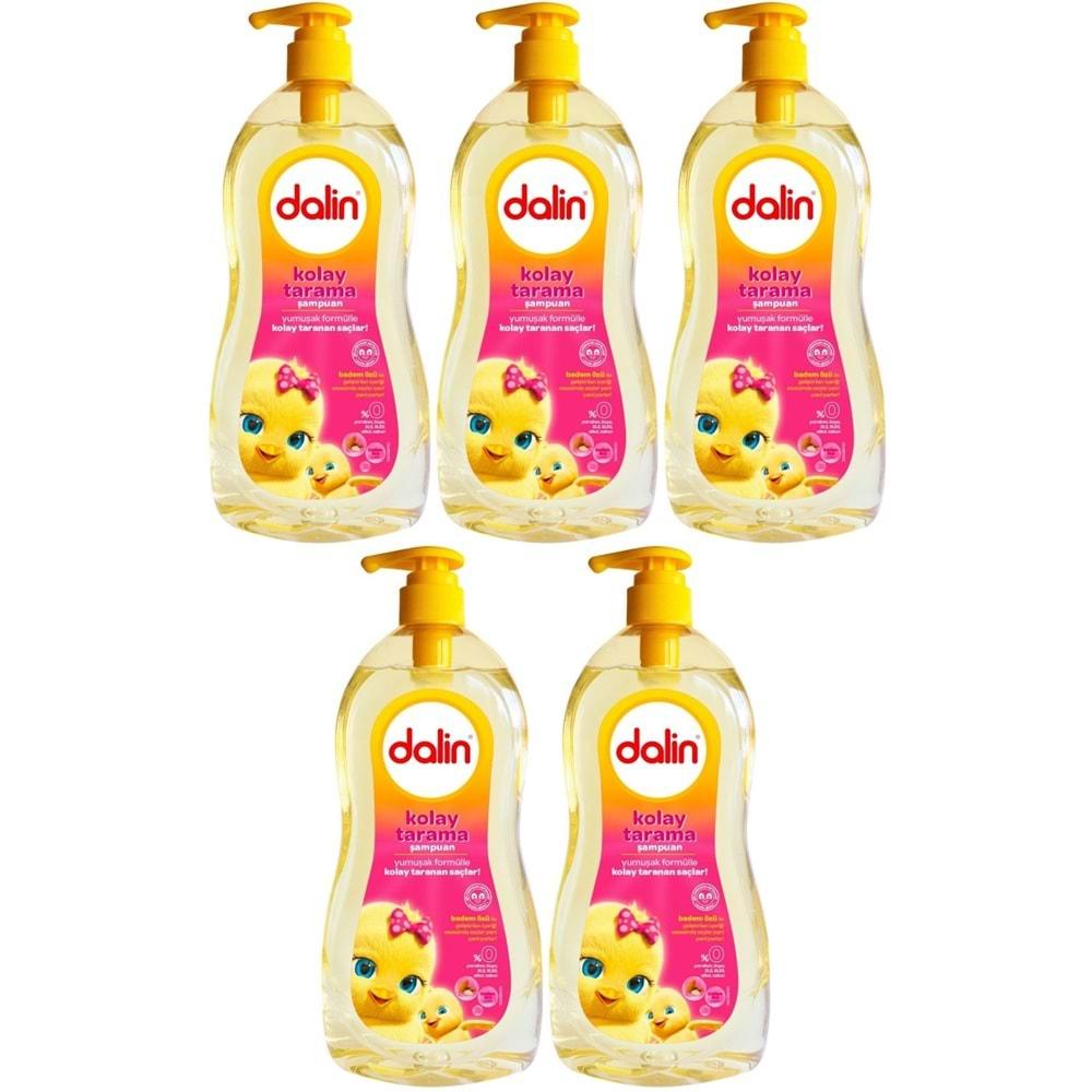 Dalin Bebek Şampuanı 700ML Kolay Tarama Badem Özlü Pompalı (5 Li Set)