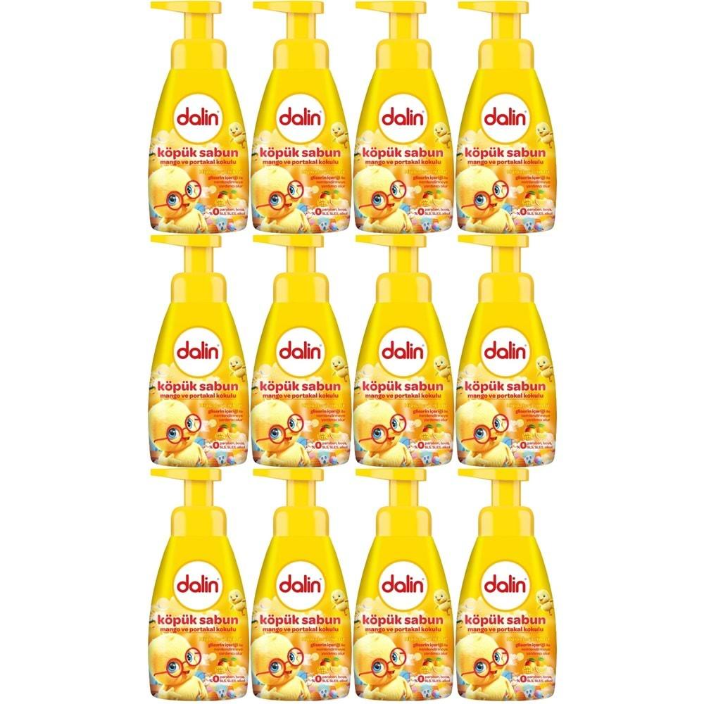 Dalin Köpük Sabun 200ML Mango ve Portakal Kokulu Çoçuklarınız İçin (12 Li Set)