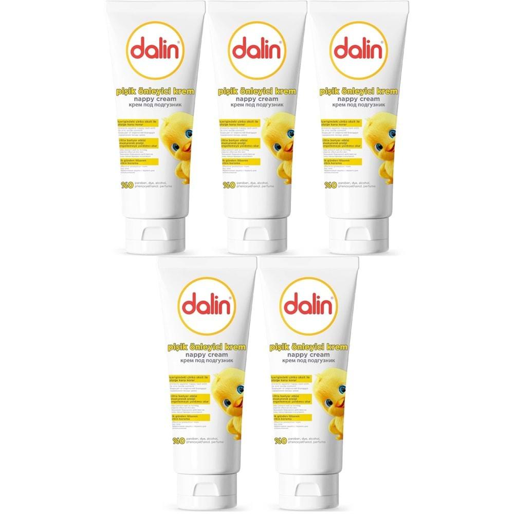 Dalin Pişik öneliyici Krem/Pişik Kremi 100ML (Bebekler İçin) (5 Li Set)