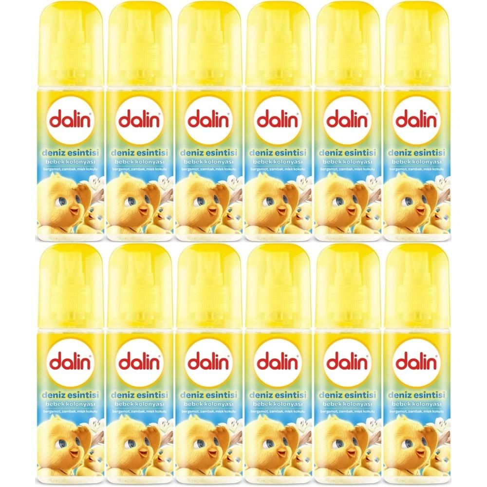 Dalin Bebek Kolonyası 150ML Deniz Esintisi (Bergomat-Zambak-Misk Kokulu) (12 Li Set)