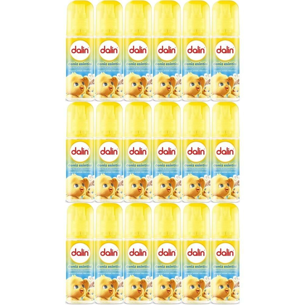 Dalin Bebek Kolonyası 150ML Deniz Esintisi (Bergomat-Zambak-Misk Kokulu) (18 Li Set)