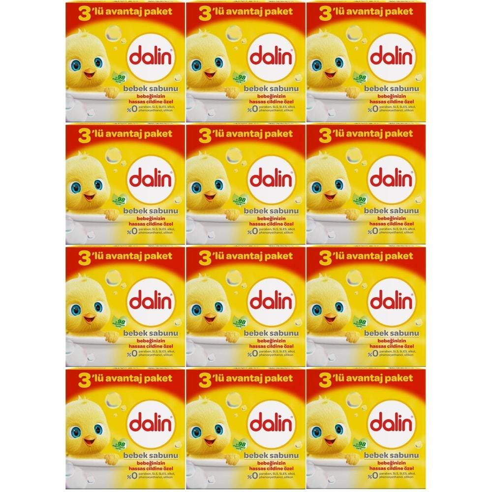 Dalin Bebek Sabunu 100GR (36 Lı Set) Hassas Ciltler İçin Kutu (12PK*3)