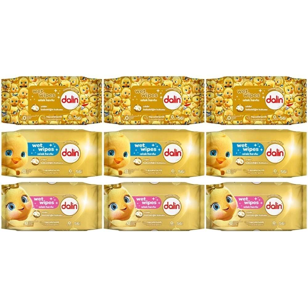 Dalin Cep Islak Havlu Mendil Hijyenik 15 Yaprak (40.Yıl Özel Seri) 9 Lu Set (3PK*3) 135 Yaprak