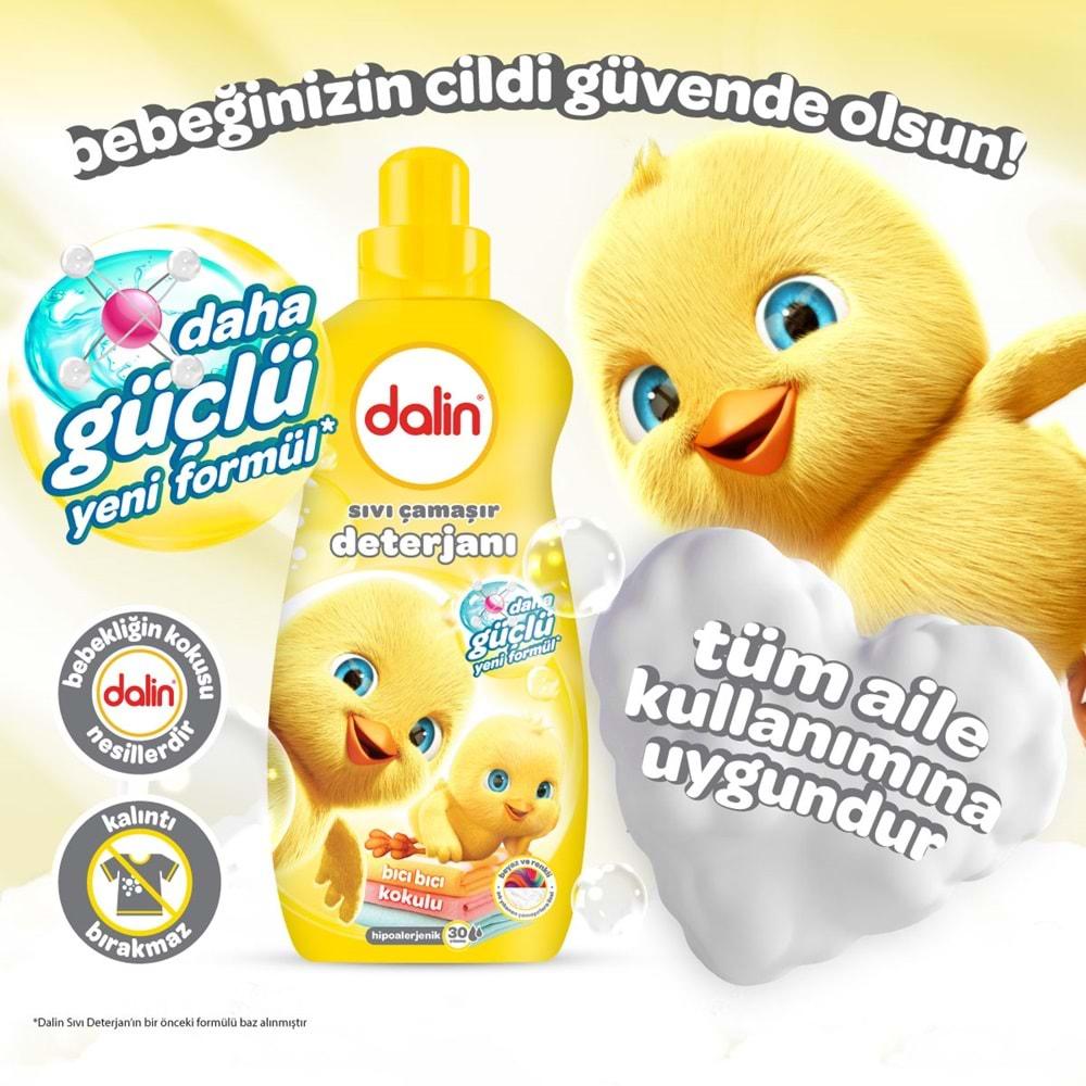 Dalin Çamaşır Deterjanı 1.5LT Bıcı Bıcı Kokulu (Hassas ve Hipoalerjenik Formül) (4 Lü Set)