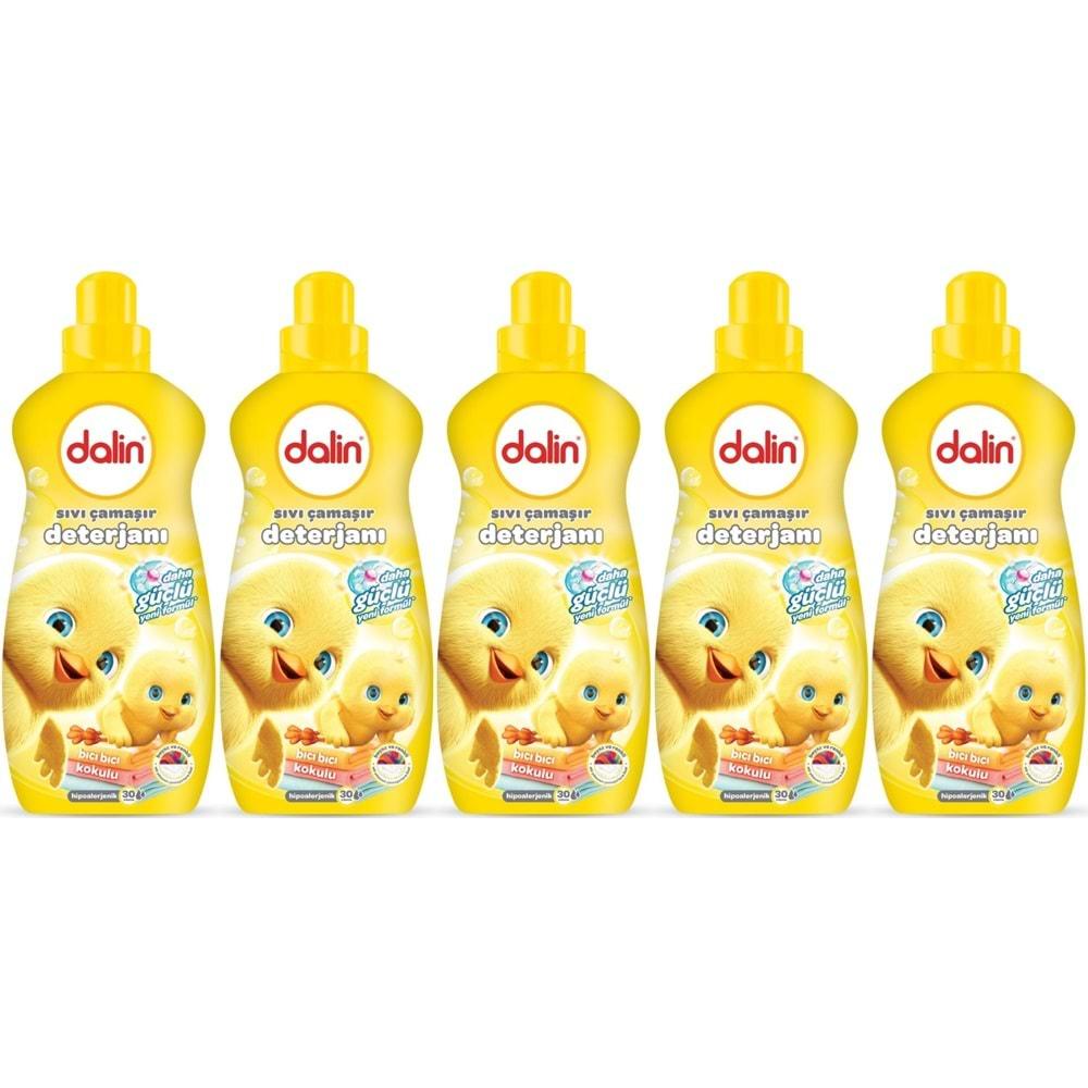 Dalin Çamaşır Deterjanı 1.5LT Bıcı Bıcı Kokulu (Hassas ve Hipoalerjenik Formül) (5 Li Set)