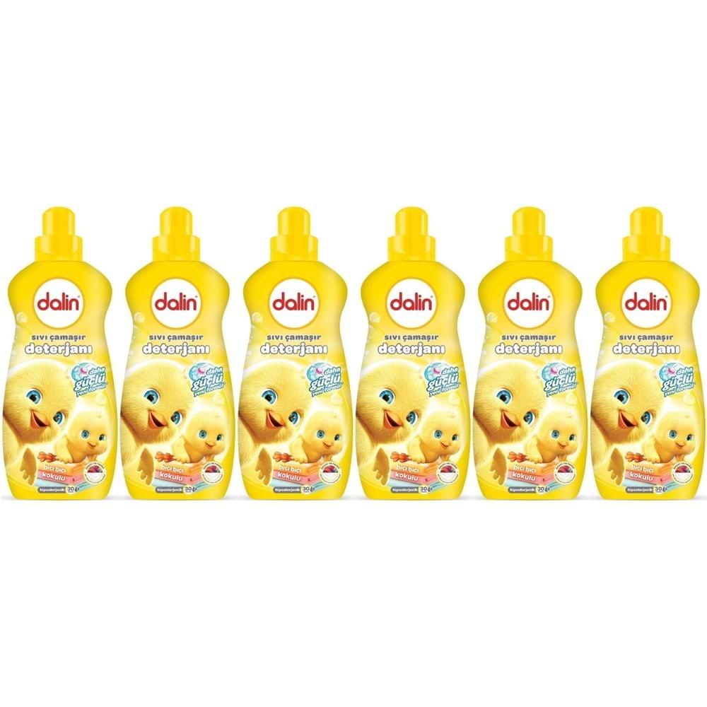 Dalin Çamaşır Deterjanı 1.5LT Bıcı Bıcı Kokulu (Hassas ve Hipoalerjenik Formül) (6 Lı Set)