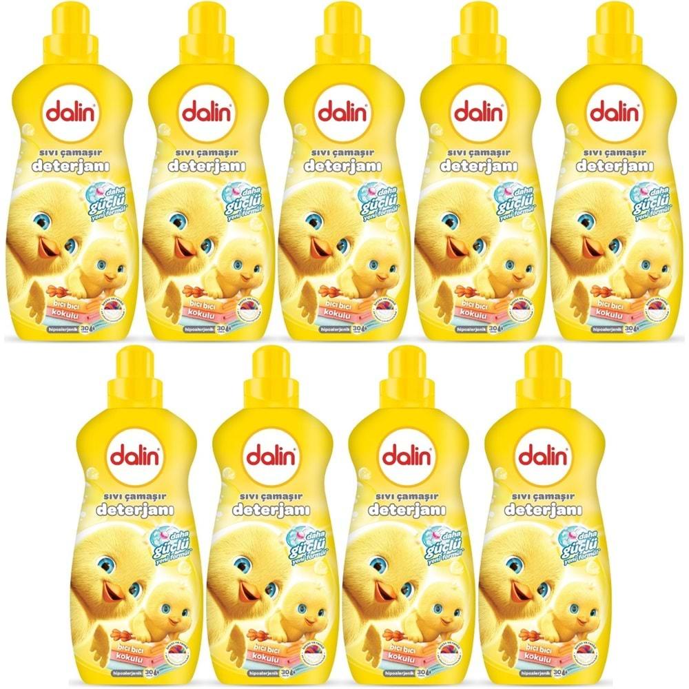 Dalin Çamaşır Deterjanı 1.5LT Bıcı Bıcı Kokulu (Hassas ve Hipoalerjenik Formül) (9 Lu Set)