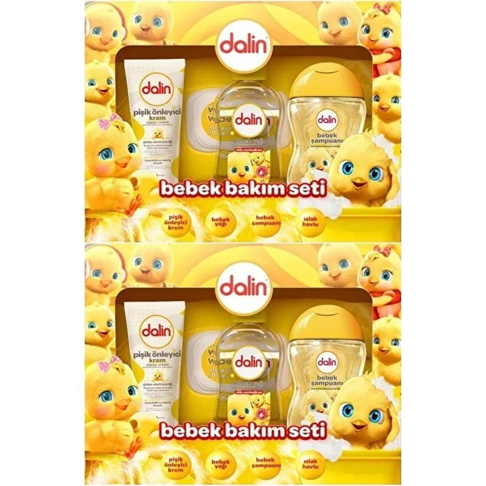 Dalin Bebek Bakım Seti 4 Parça (Kutulu) Yenidoğan Seti (Karma 2 Li Set)