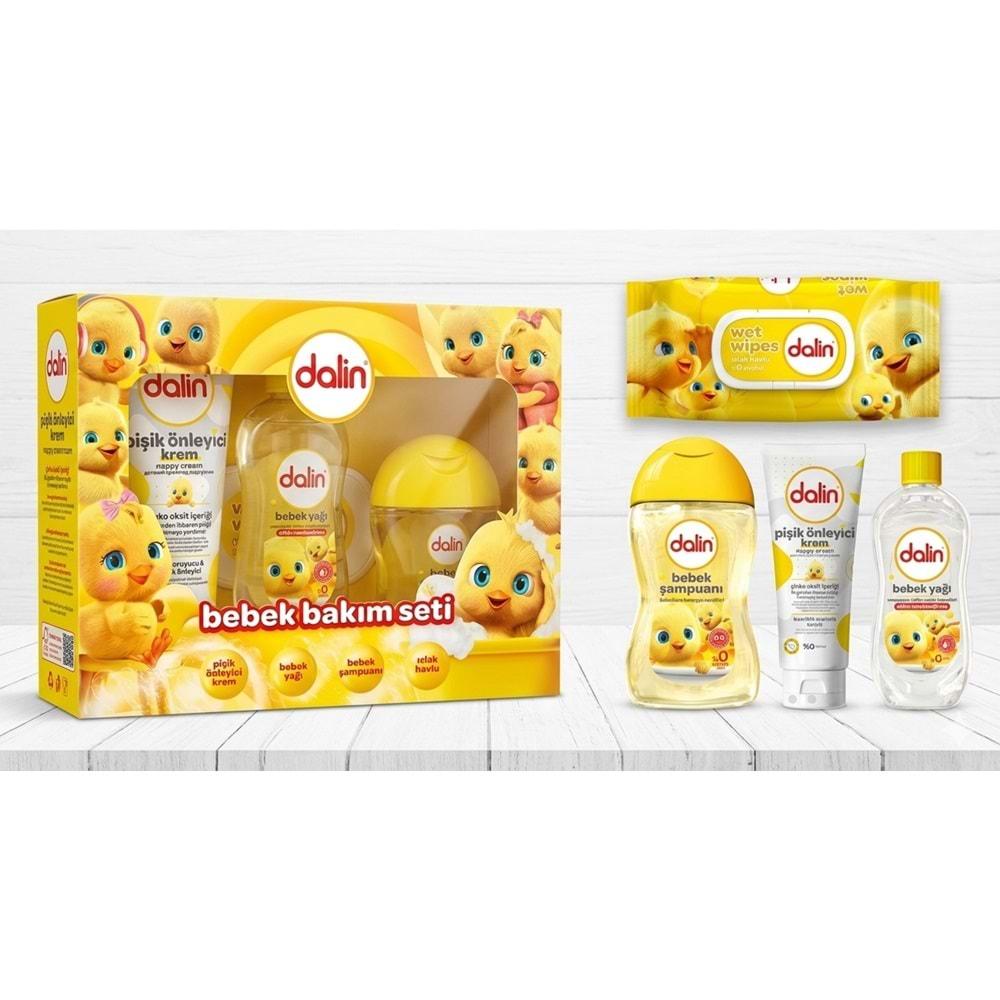 Dalin Bebek Bakım Seti 4 Parça (Kutulu) Yenidoğan Seti (Karma 2 Li Set)