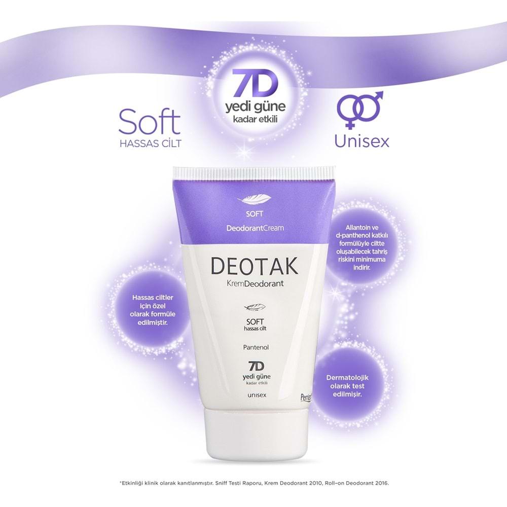 Deotak Krem Deodorant 35ML Soft (Hassas Cilt) (2 Li Set)