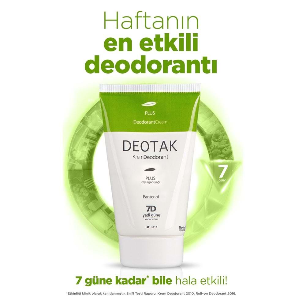 Deotak Krem Deodorant Unisex 35ML Plus (Çay Ağaçı Yağı) (2 Li Set)