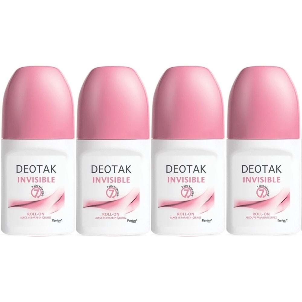 Deotak Roll-On 35ML Invısıble (Women/Kadın) (4 Lü Set)