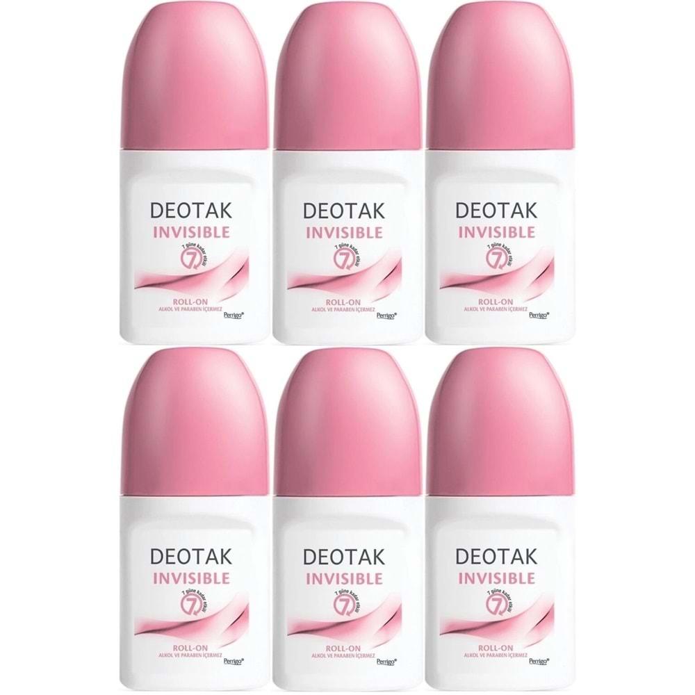 Deotak Roll-On 35ML Invısıble (Women/Kadın) (6 Lı Set)