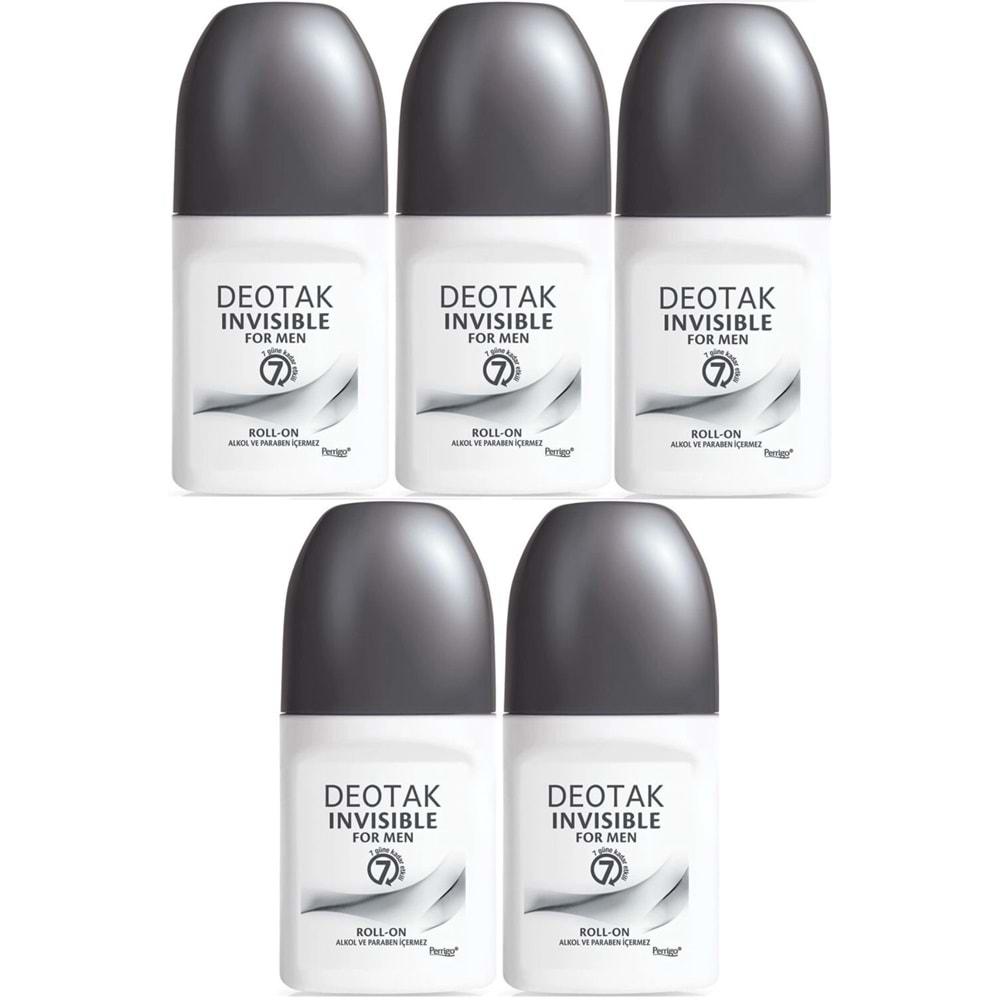 Deotak Roll-On 35ML Invısıble (Formen/Erkek) (5 Li Set)