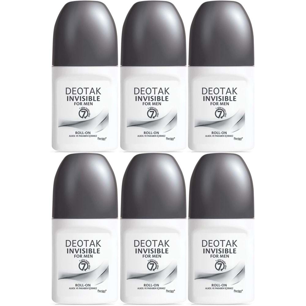 Deotak Roll-On 35ML Invısıble (Formen/Erkek) (6 Lı Set)