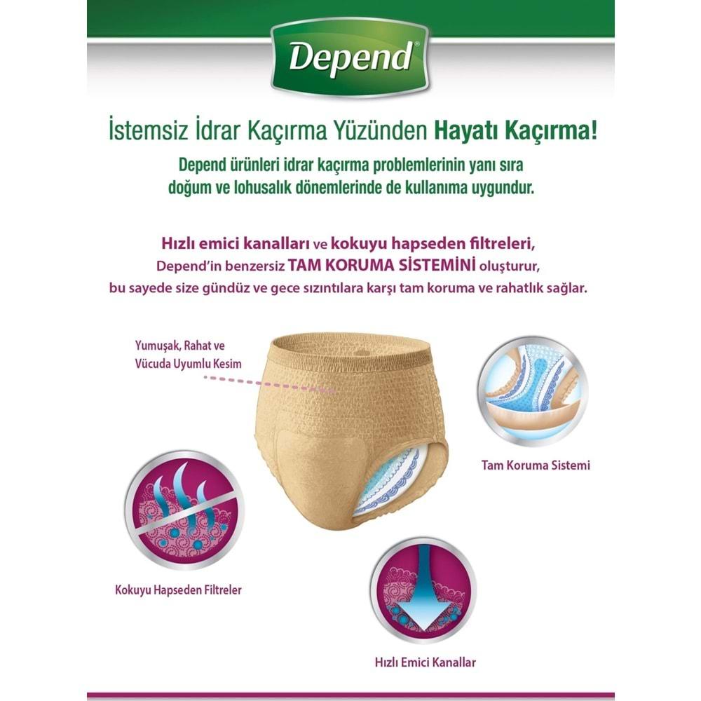 Depend Emici Külot Yetişkin Bezi XL Extra Büyük 36 Adet