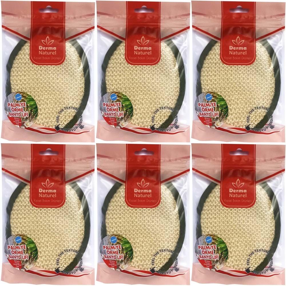 Derma Naturel Örme Banyo Yüz Lifi (15*24CM) MS-02 (6 Lı Set)