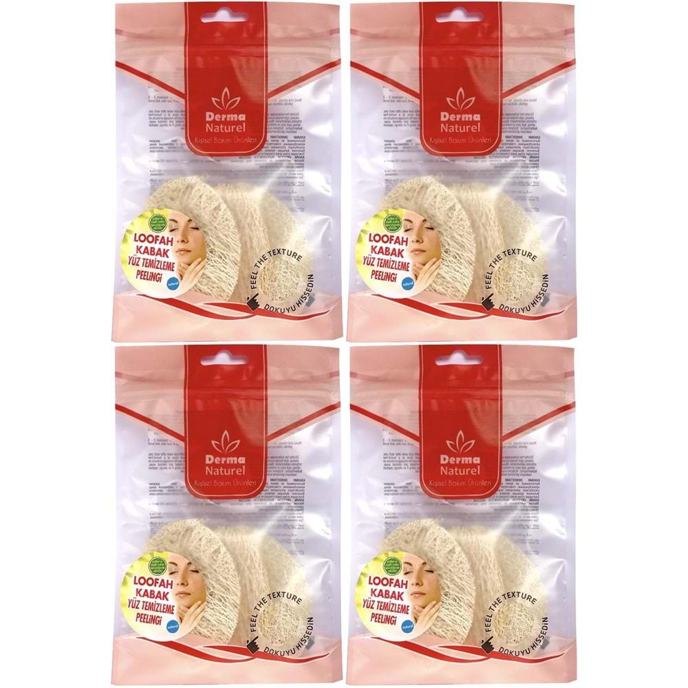Derma Naturel Loofah Yüz Temizleme (Sivilce ve Siyah Noklar için) Peeling MS-06 (4 Lü Set)