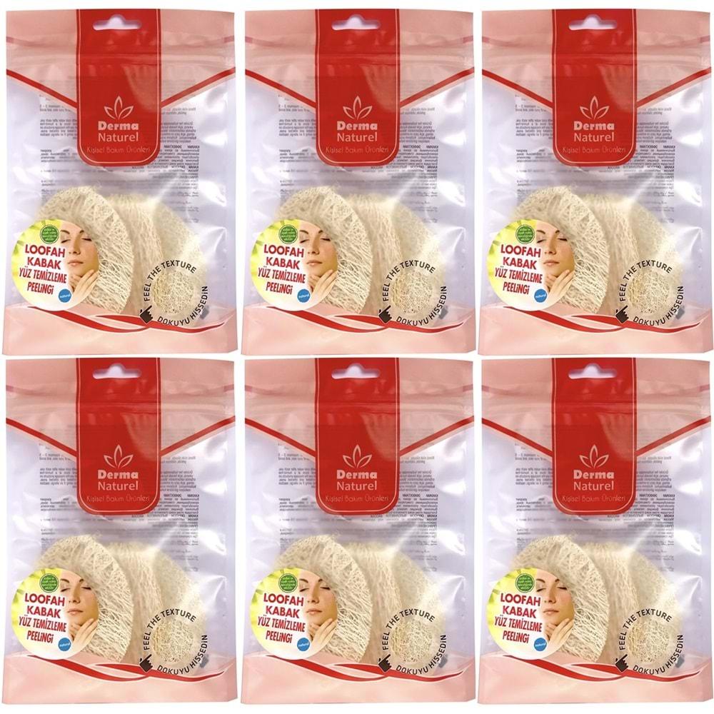 Derma Naturel Loofah Yüz Temizleme (Sivilce ve Siyah Noklar için) Peeling MS-06 (6 Lı Set)