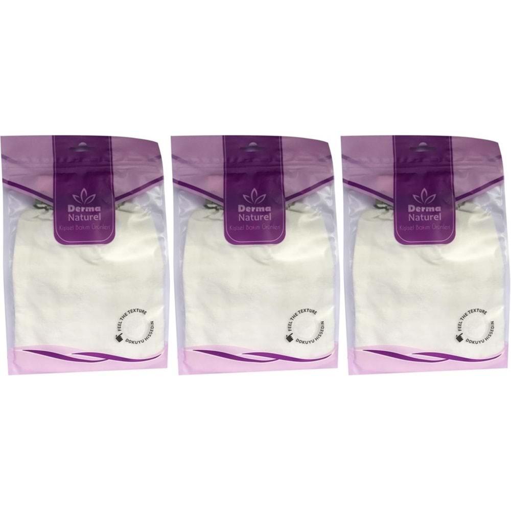 Derma Naturel Krep Lastikli Kese MS-20 (3 Lü Set)