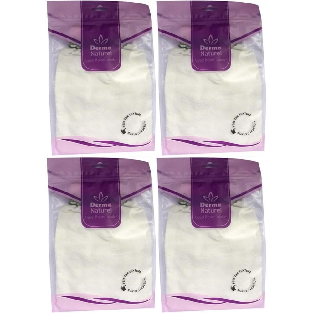 Derma Naturel Krep Lastikli Kese MS-20 (4 Lü Set)
