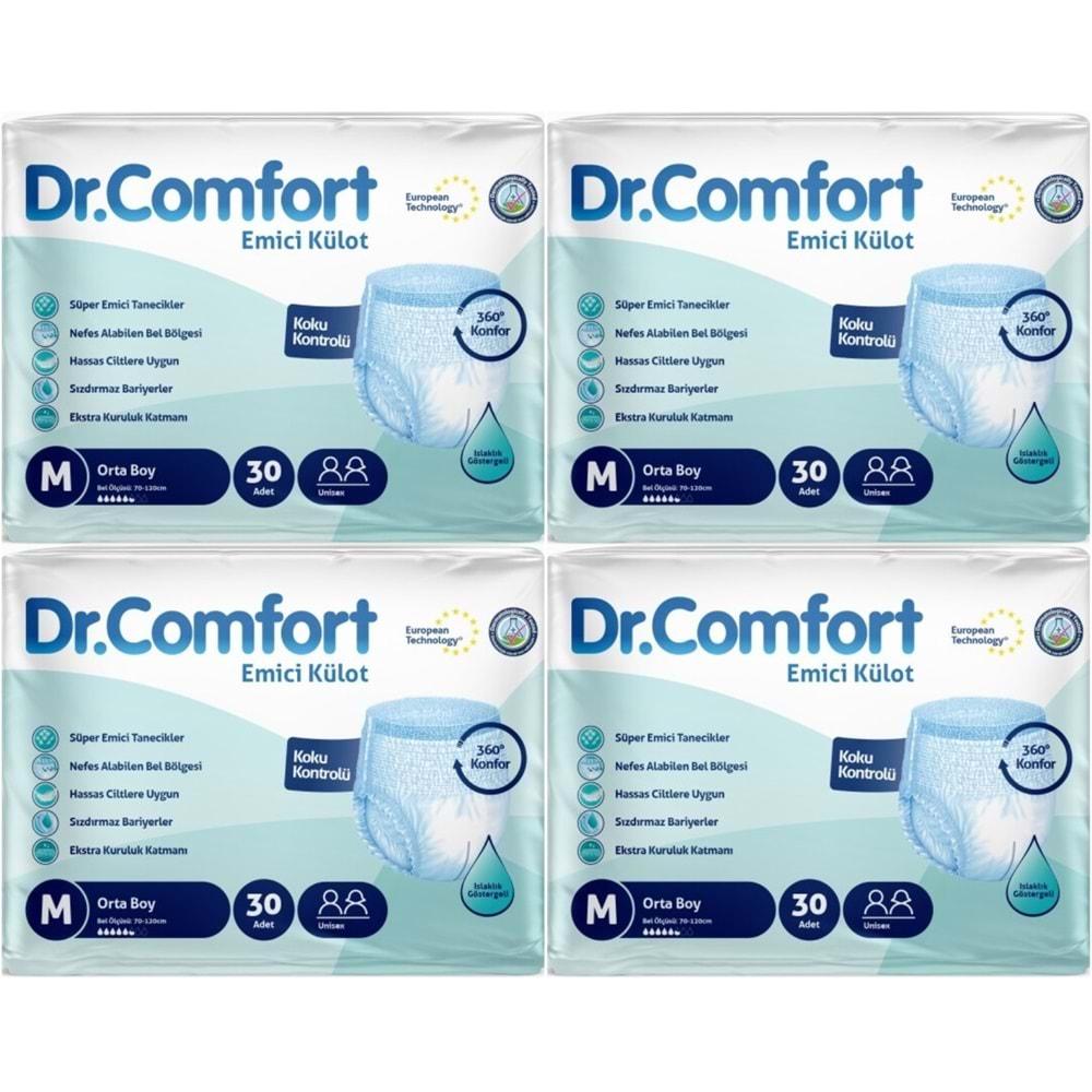 Dr.Comfort Hasta Bezi Yetişkin Emici Külot M-Orta 120 Adet (4Pk*30)