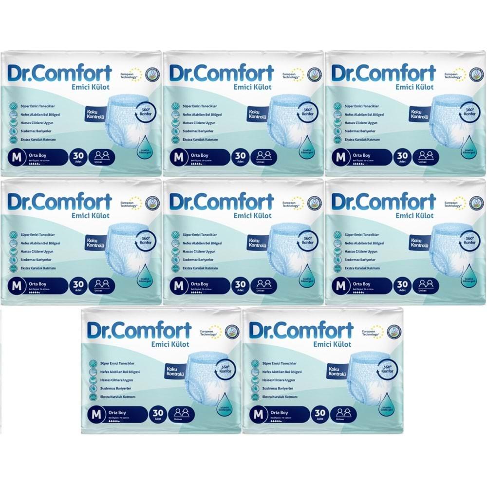 Dr.Comfort Hasta Bezi Yetişkin Emici Külot M-Orta 240 Adet (8Pk*30)