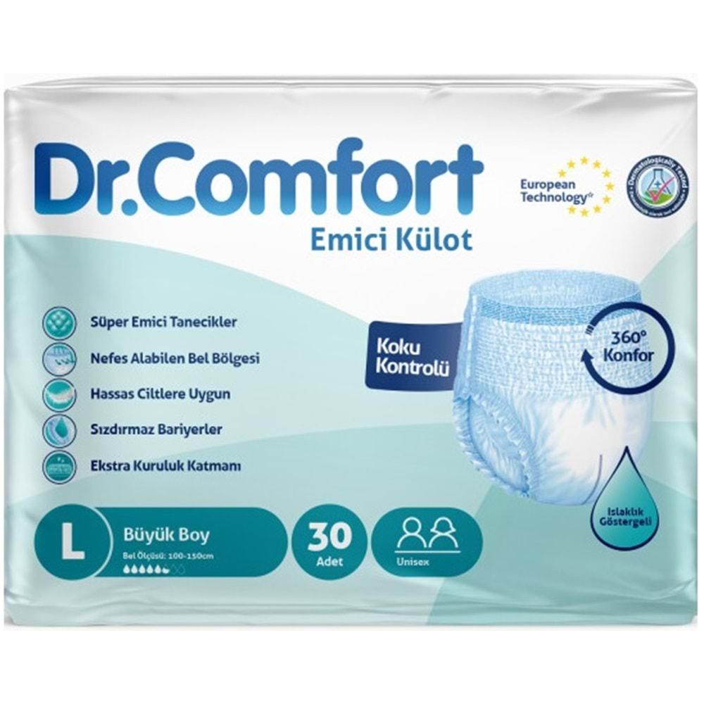 Dr.Comfort Hasta Bezi Yetişkin Emici Külot L-Büyük 120 Adet (4Pk*30)