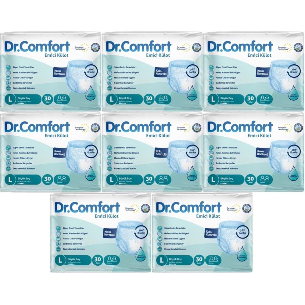 Dr.Comfort Hasta Bezi Yetişkin Emici Külot L-Büyük 240 Adet (8Pk*30)