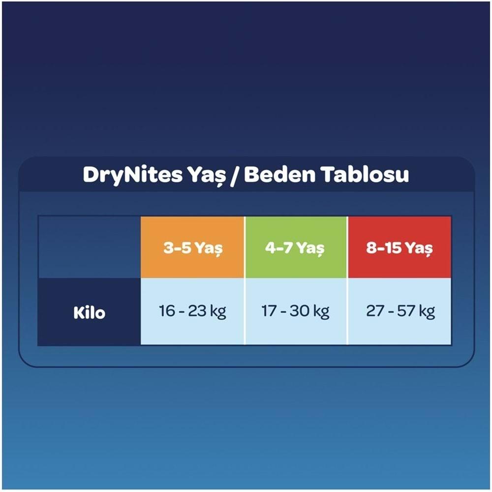 Drynites Emici Gece Külodu/Külot Bez Erkek 8-15 Yaş (27-57KG) Large 54 Adet (6PK*9) (Alt Islatmalara Karşı)