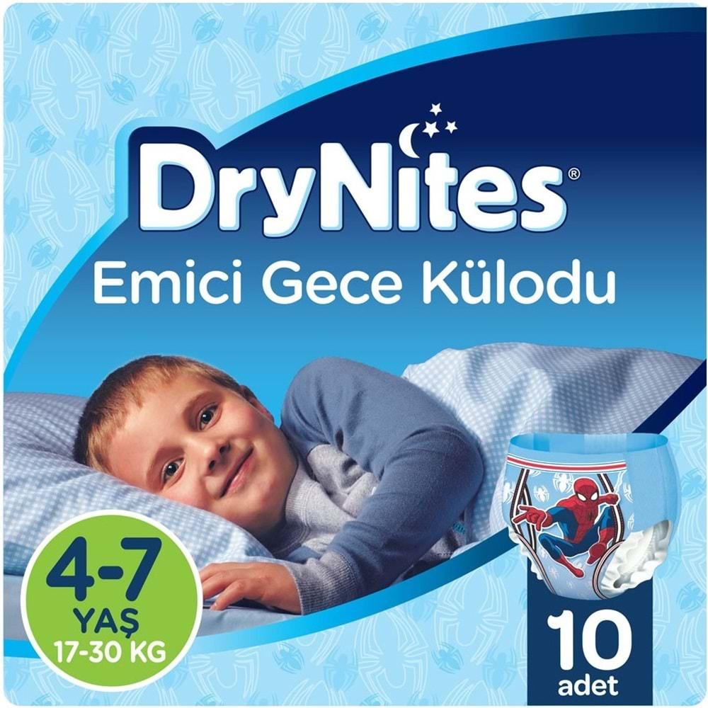 Drynites Emici Gece Külodu/Külot Bez Erkek 4-7 Yaş (17-30KG) Small 40 Adet (4PK*10) (Alt Islatmalara Karşı)