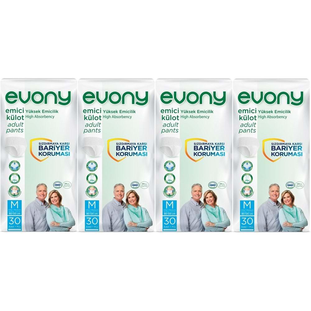 Evony Hasta Bezi Yetişkin Emici Külot M-Orta 120 Adet (4PK*30)