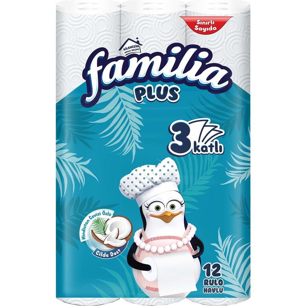 Familia Plus Kağıt Havlu 3 Katlı Coconut Özlü 24 Lü Paket (2Pk*12)