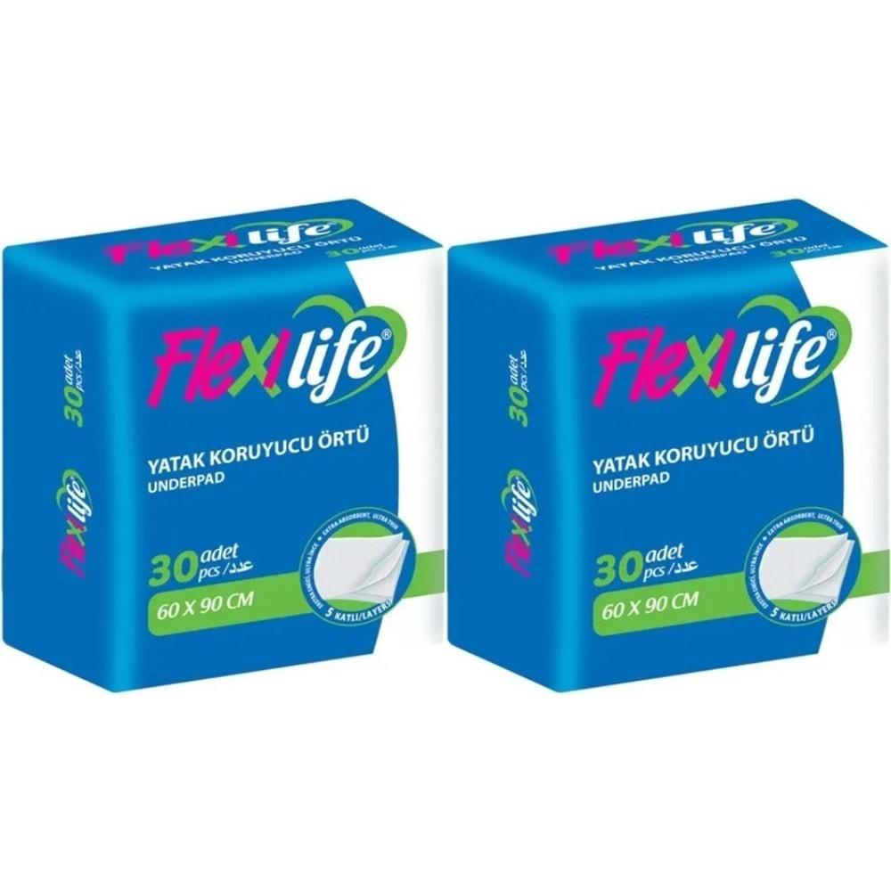 Flexi Life Kedi - Köpek - Evcil Hayvan Çiş Tuvalet Eğitim Pedi 60*90CM 60 Adet (2PK*30)